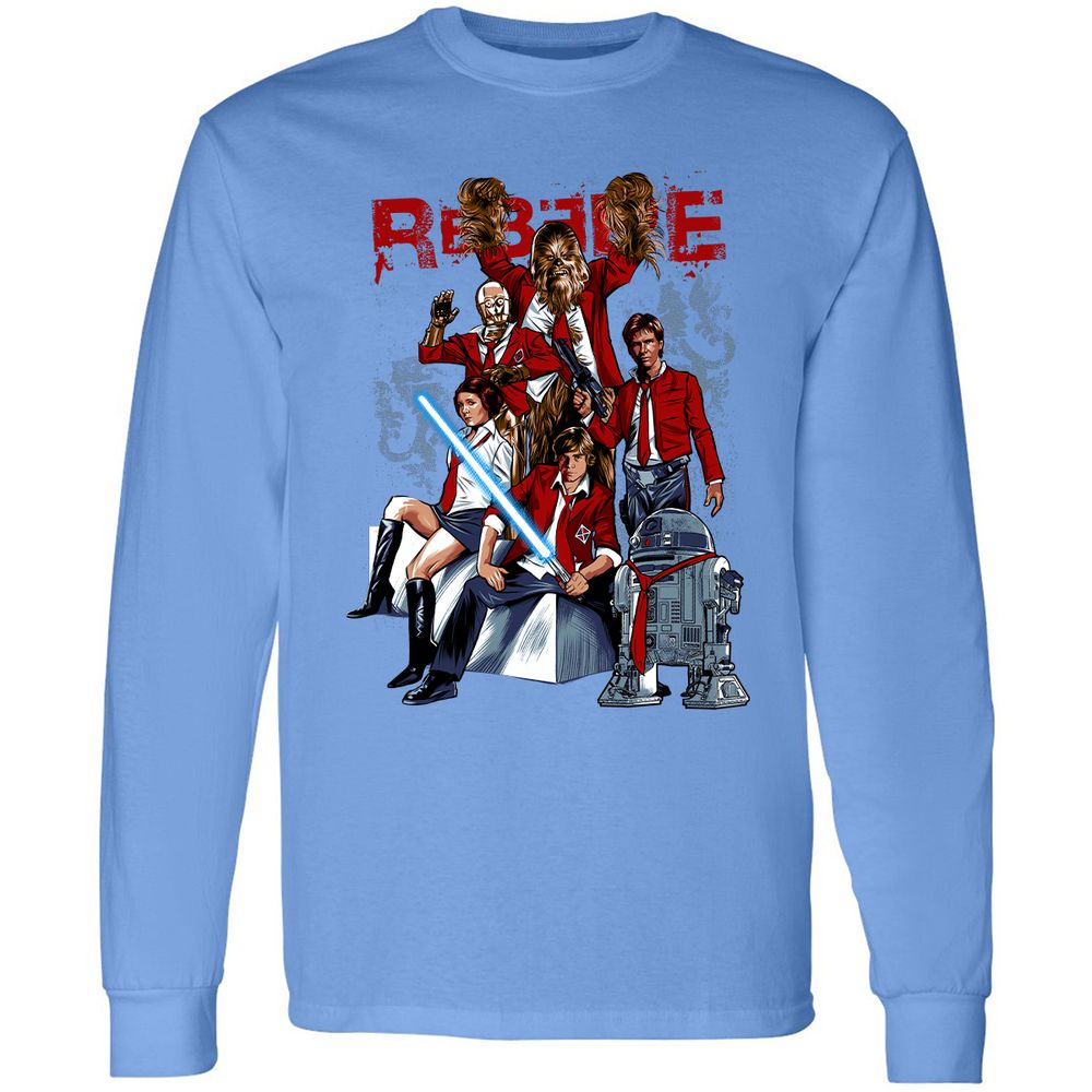 Long Sleeve T-Shirt - BGD3GXKL - Carolina Blue - 2