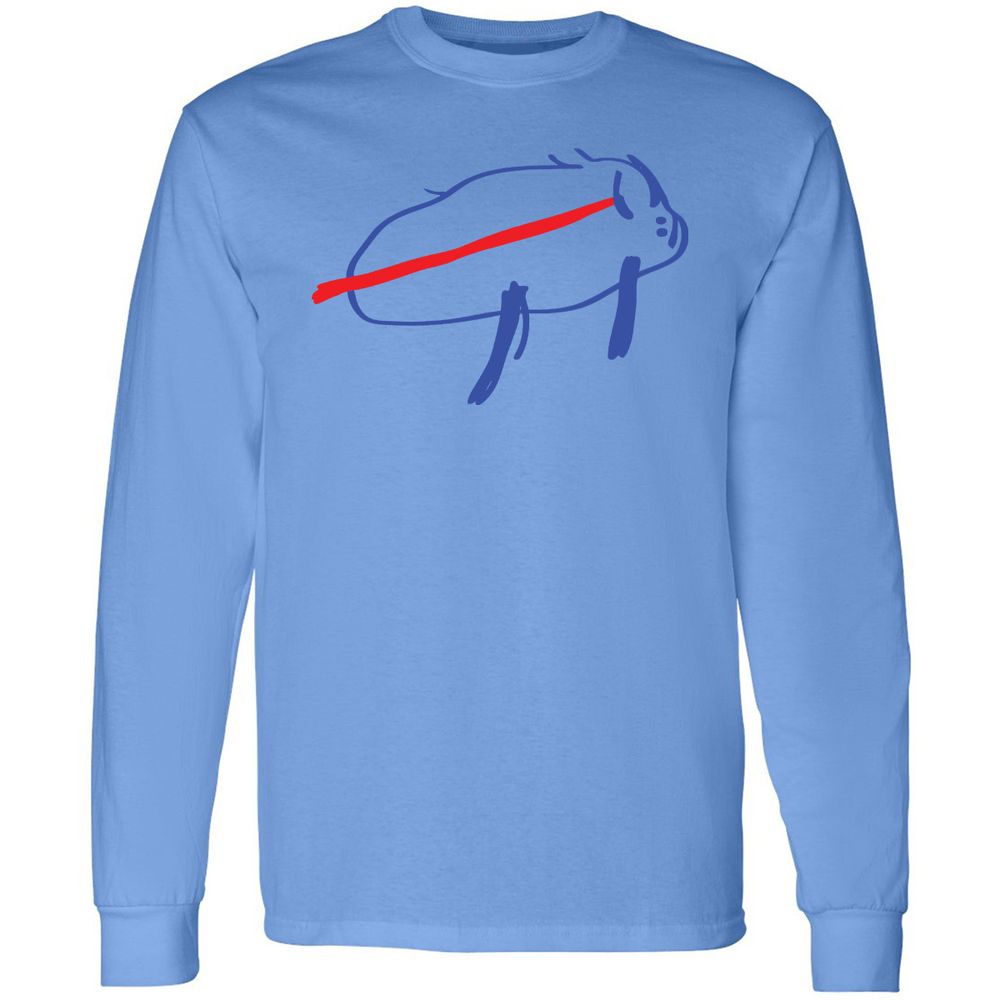Long Sleeve T-Shirt - VQUGP89L - Carolina Blue - 2