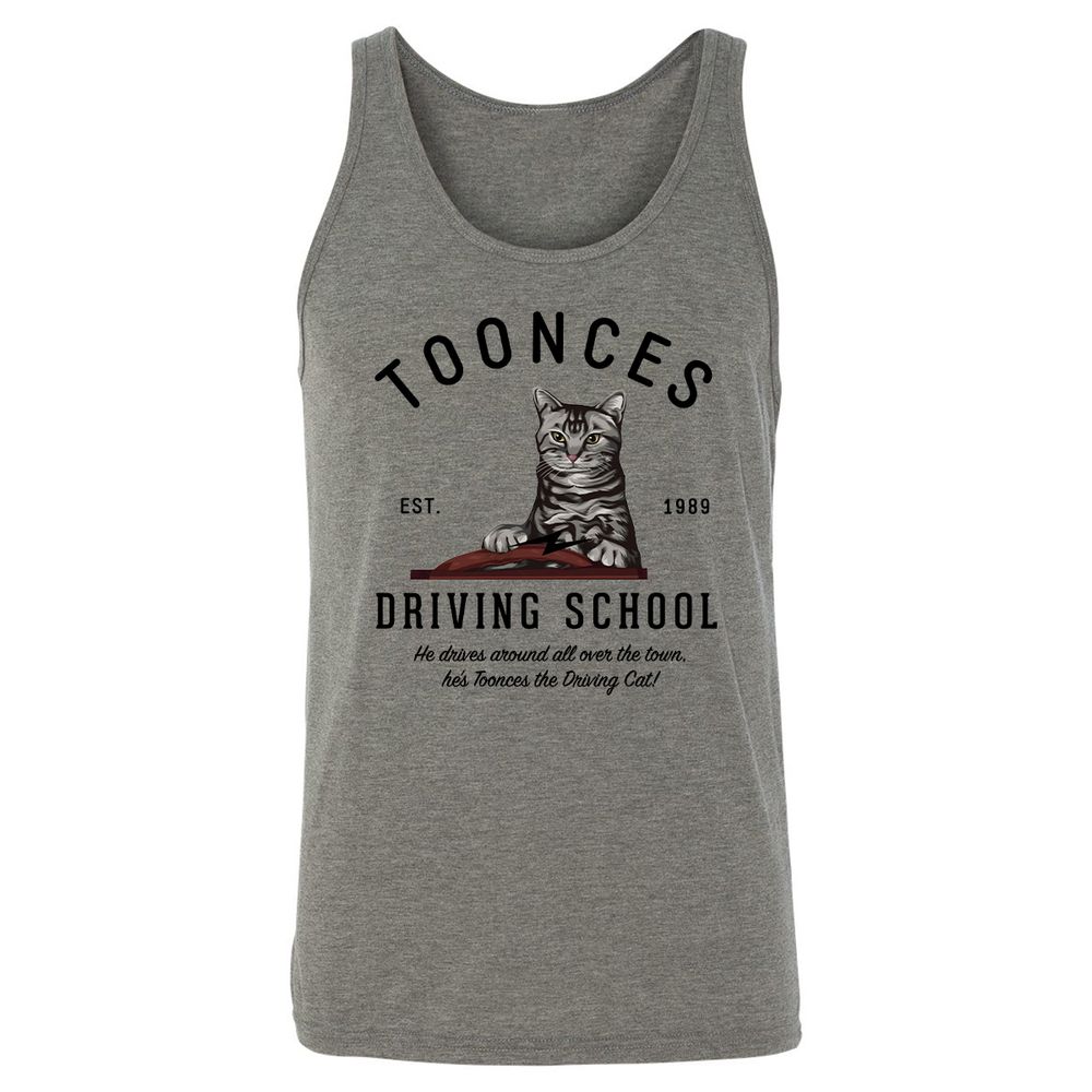 Funny Cat Driving School - Grey Triblend - 2