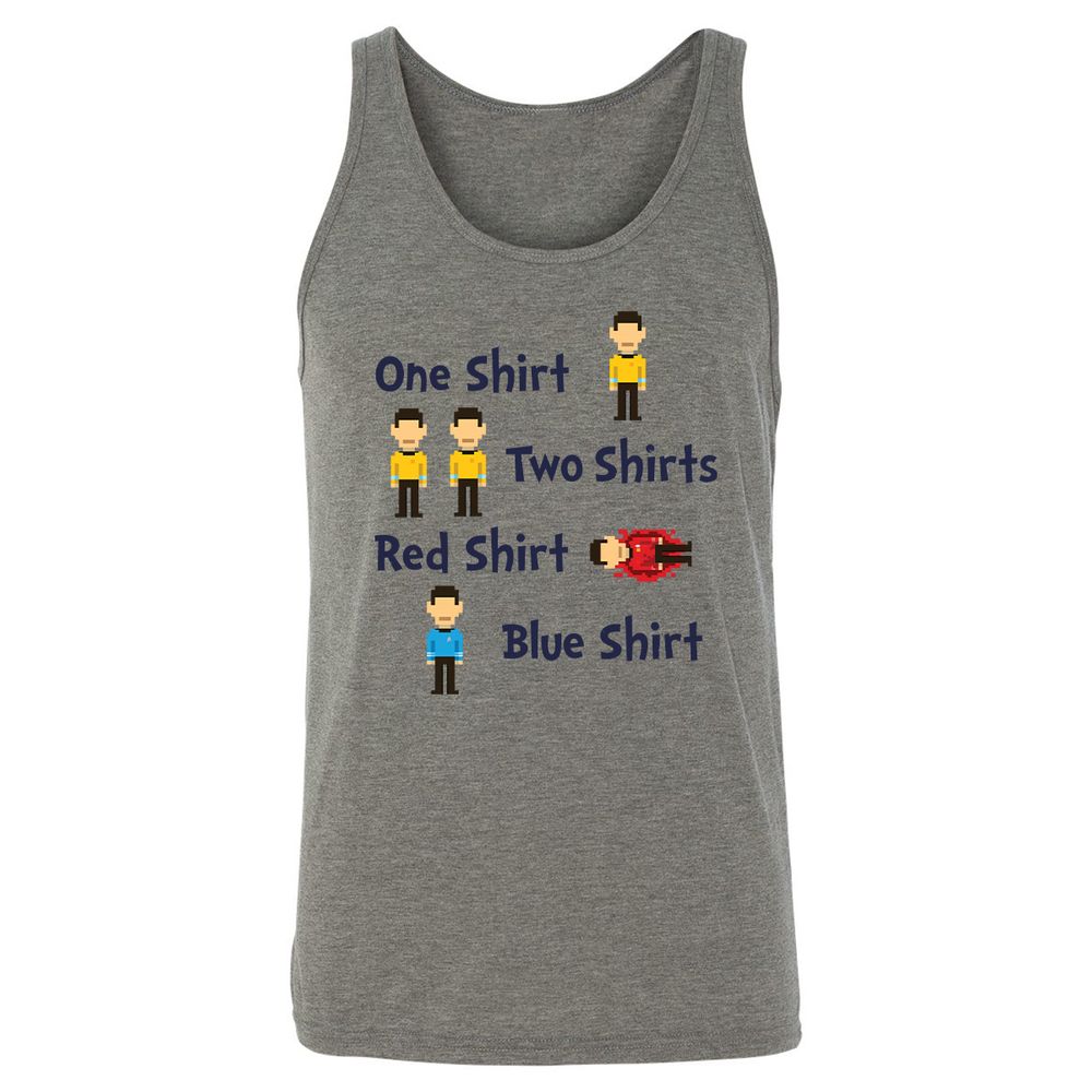 Red Shirt, Blue Shirt - Grey Triblend - 2