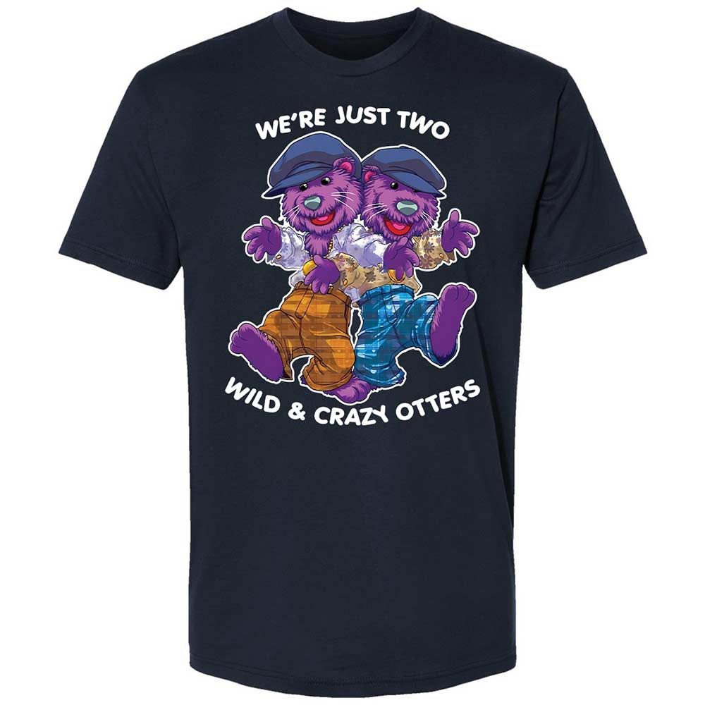 Two wild & crazy otters - Midnight Navy - 2