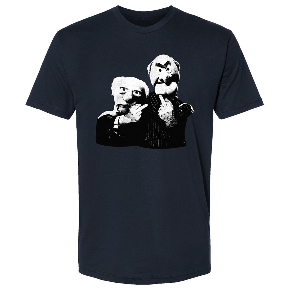 Statler and Waldorf Middle Finger - Midnight Navy - 2