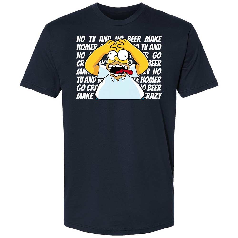 No TV and No Beer Make Homer Go Crazy - Midnight Navy - 2