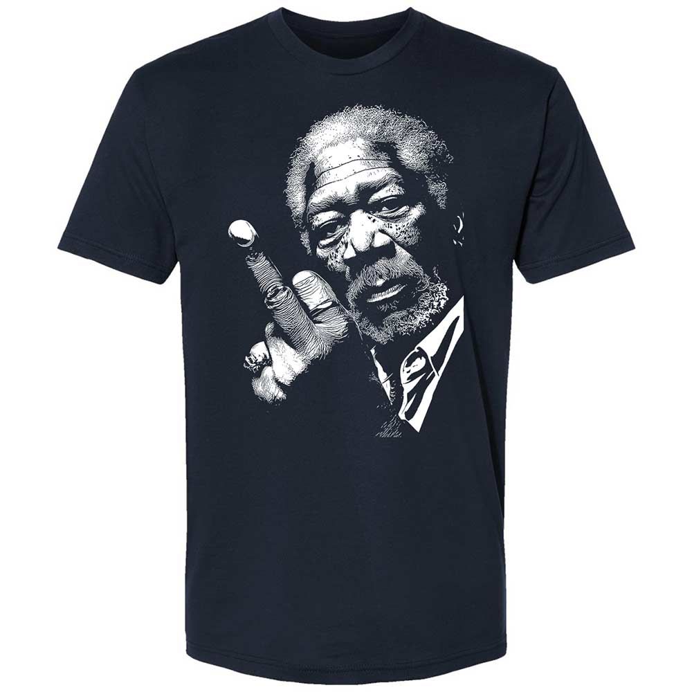 Morgan Freeman middle finger - Midnight Navy - 2
