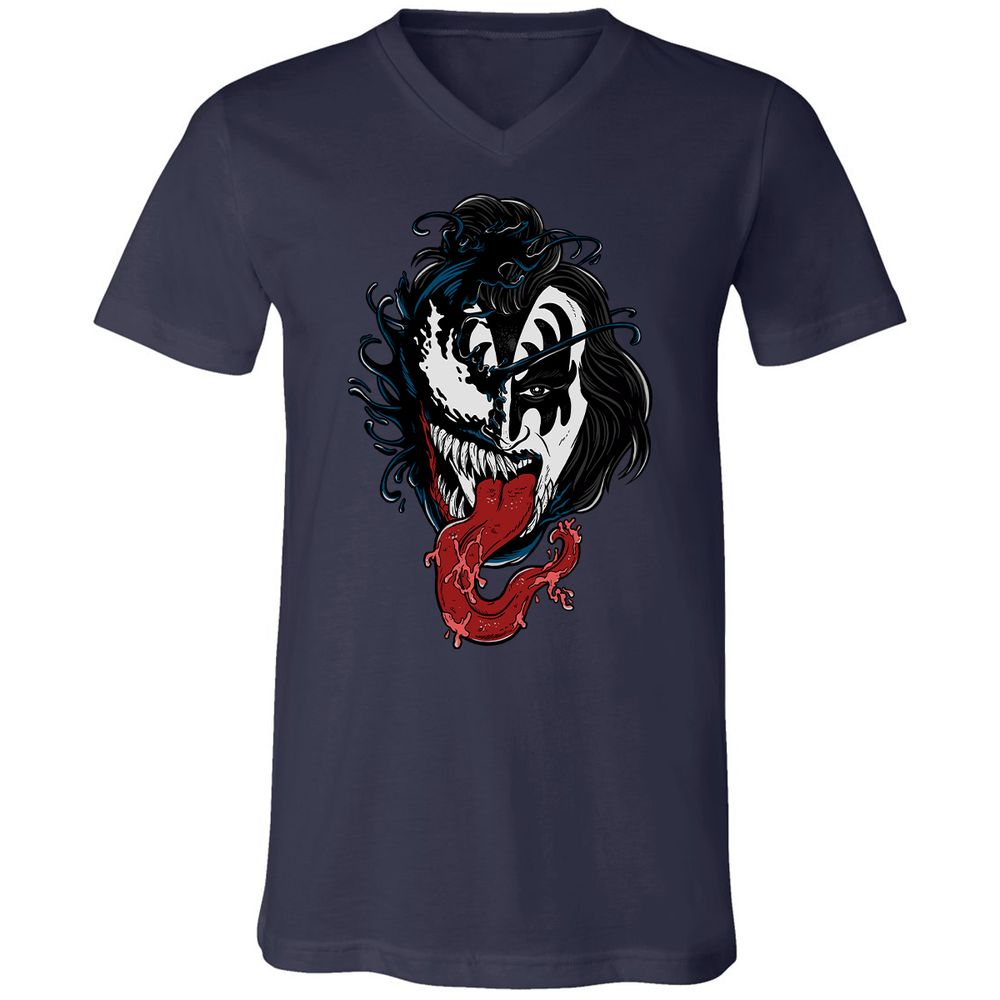 Unisex V-Neck T-Shirt - DZBSBAD1 - Navy - 2