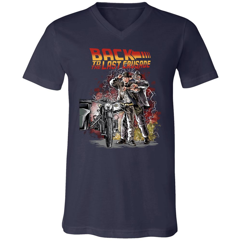 Unisex V-Neck T-Shirt - 7P1R84R6 - Navy - 2