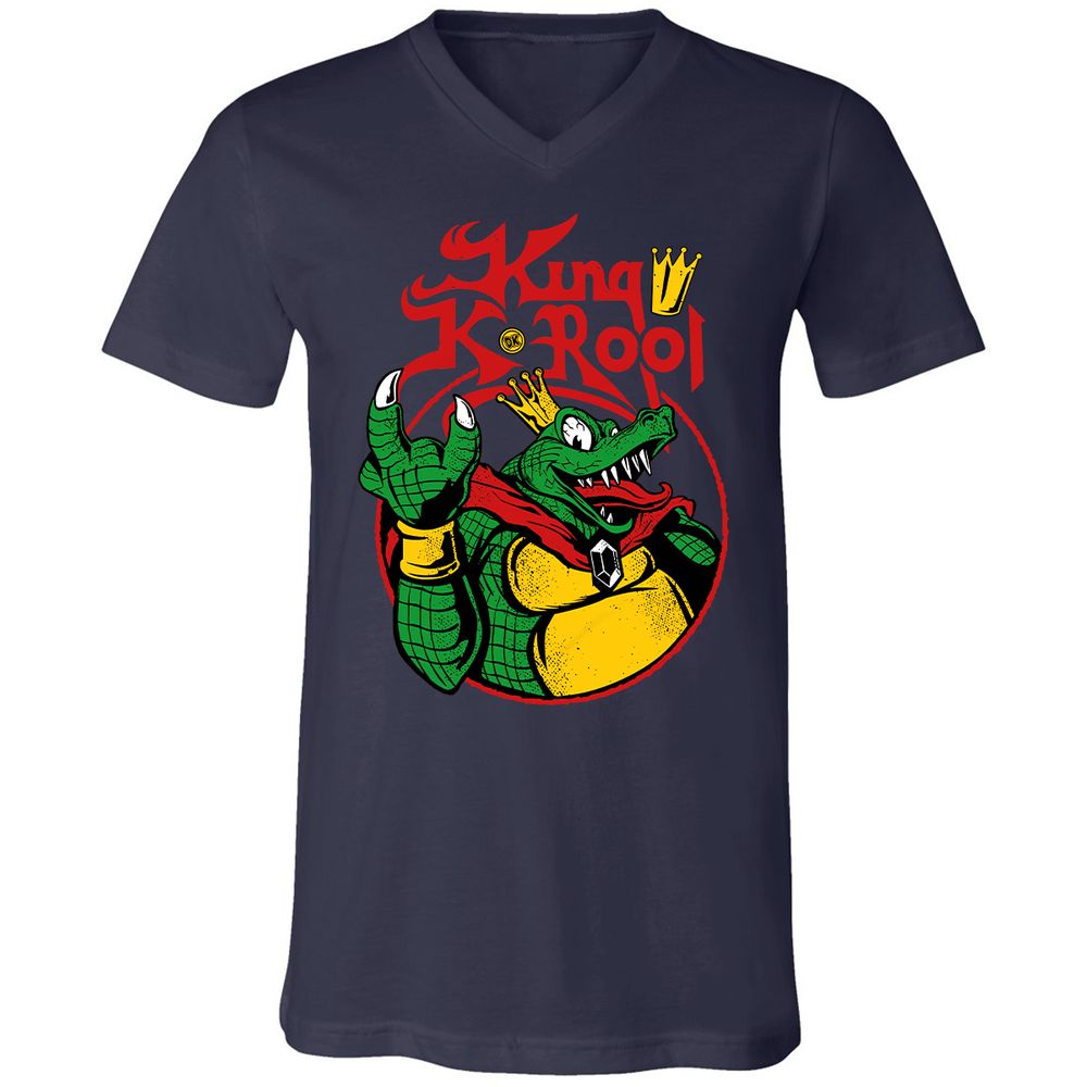 Unisex V-Neck T-Shirt - D4M16Y6M - Navy - 2