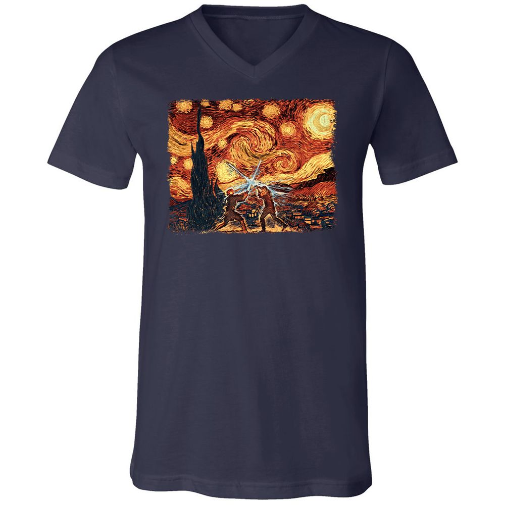 Unisex V-Neck T-Shirt - X2ZUSTTF - Navy - 2