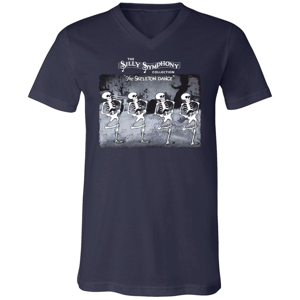 Unisex V-Neck T-Shirt - PZZUQTHR - Navy - 2