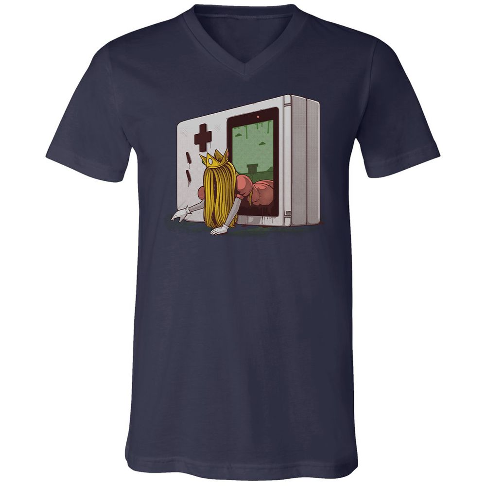 Unisex V-Neck T-Shirt - 56XWS7CM - Navy - 2