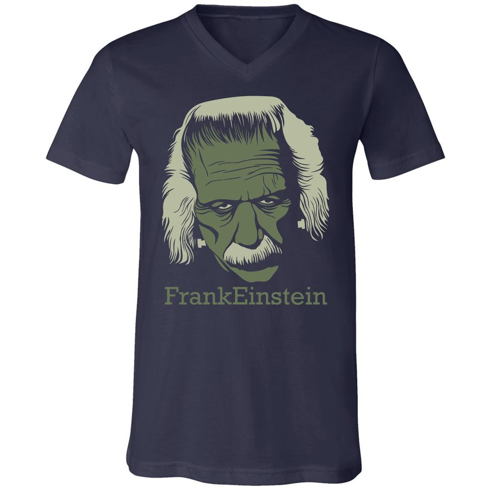 Unisex V-Neck T-Shirt - L35Y4F9U - Navy - 2