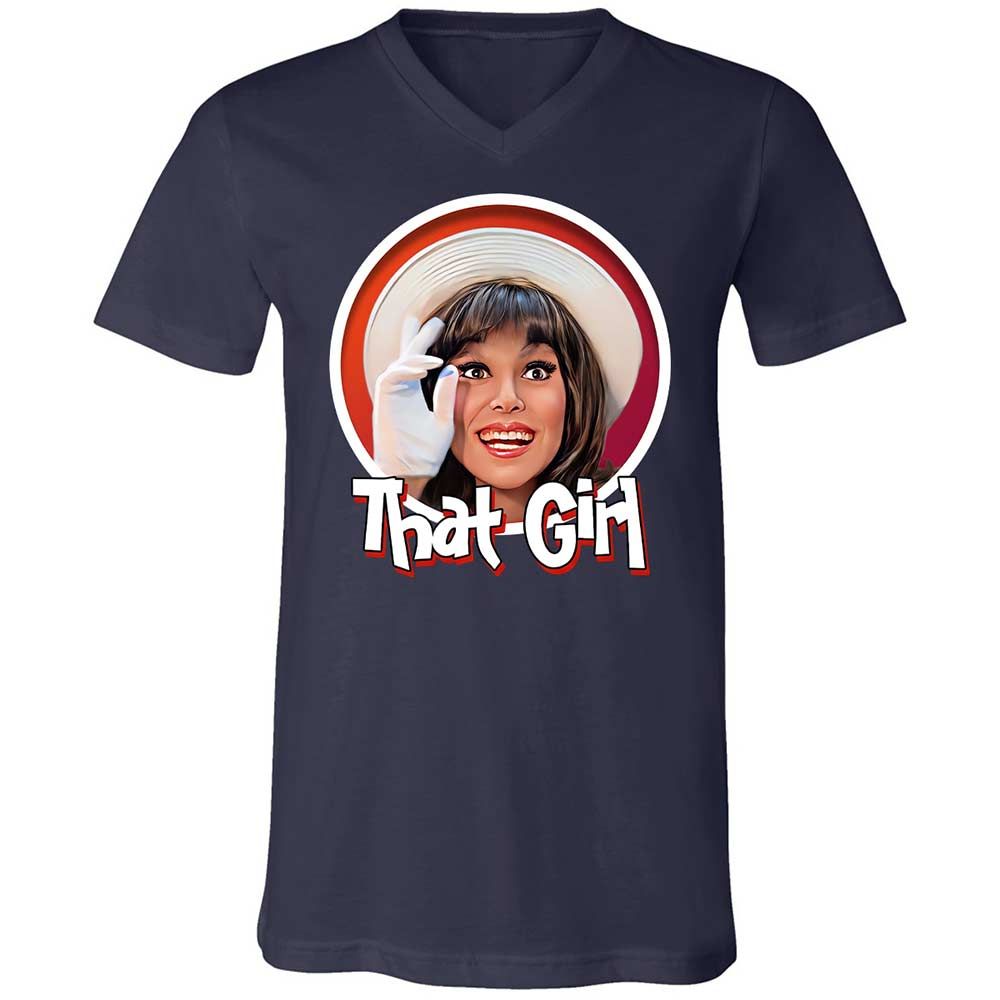 Unisex V-Neck T-Shirt - CRL9XKMP - Navy - 2