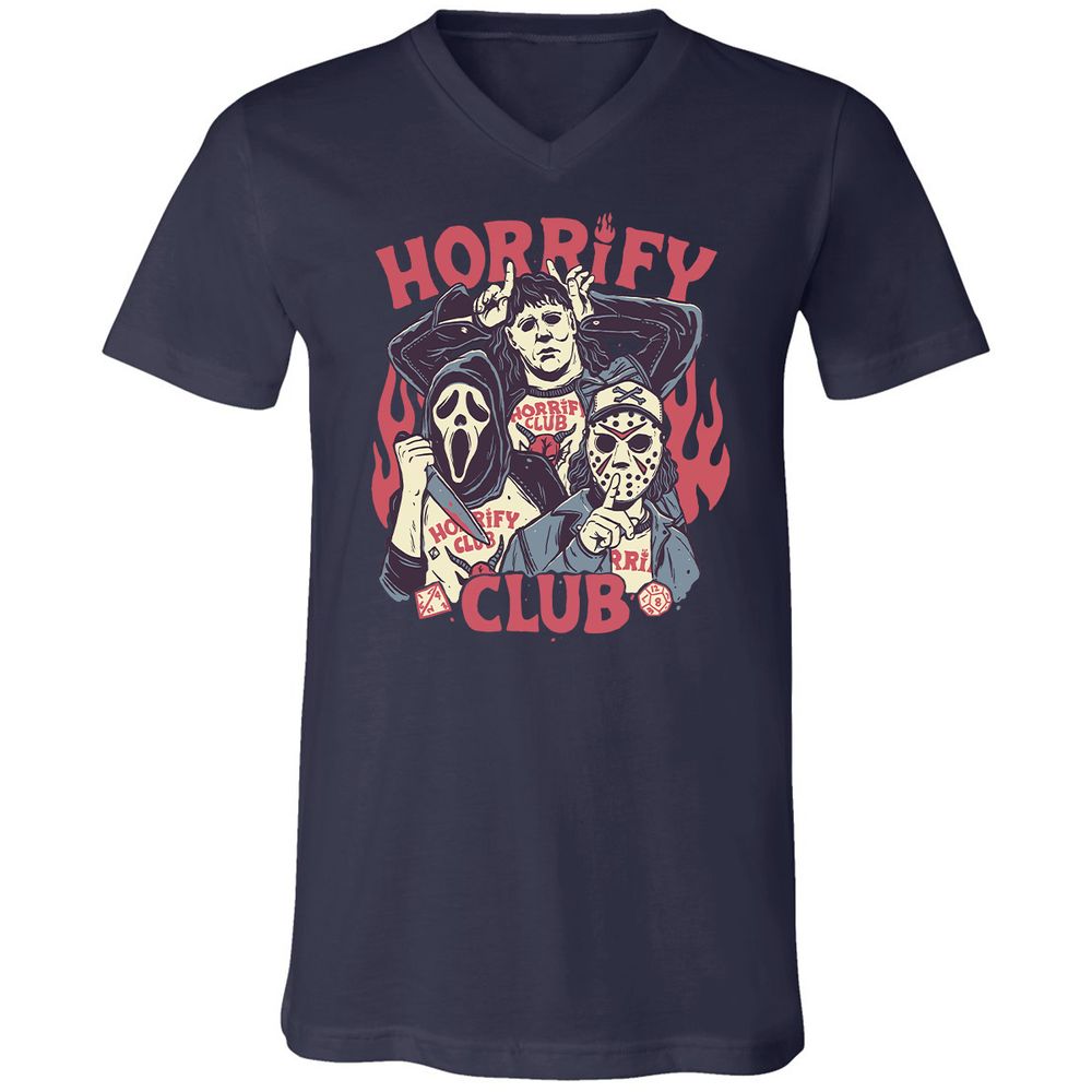 Unisex V-Neck T-Shirt - D4KH9HC6 - Navy - 2