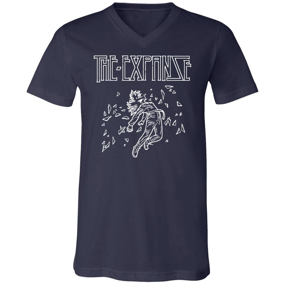 Unisex V-Neck T-Shirt - A3JCYVTW - Navy - 2