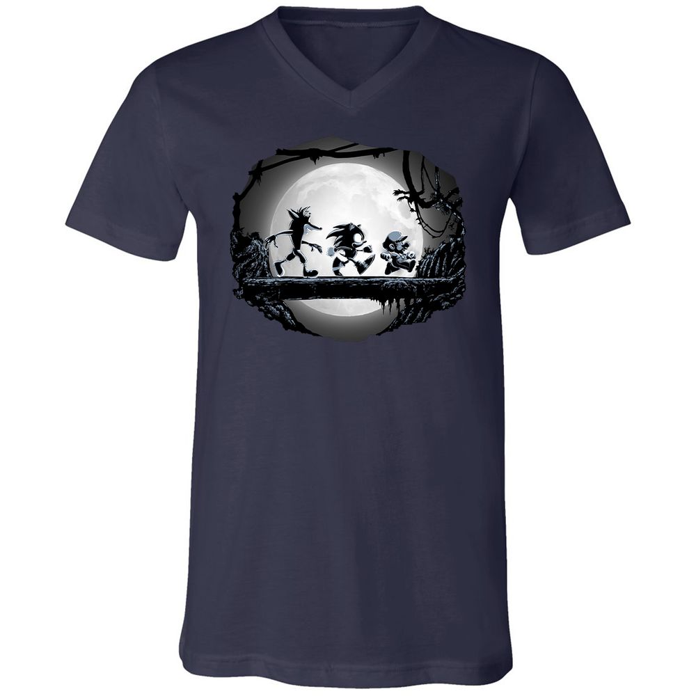 Unisex V-Neck T-Shirt - UA6Z4VUN - Navy - 2