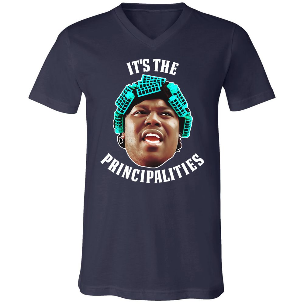 Unisex V-Neck T-Shirt - DE3MM3HX - Navy - 2