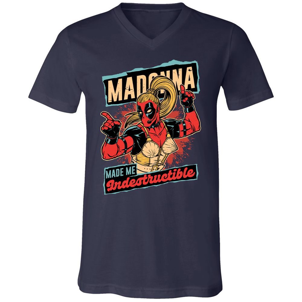 Unisex V-Neck T-Shirt - 56MZ2KV2 - Navy - 2