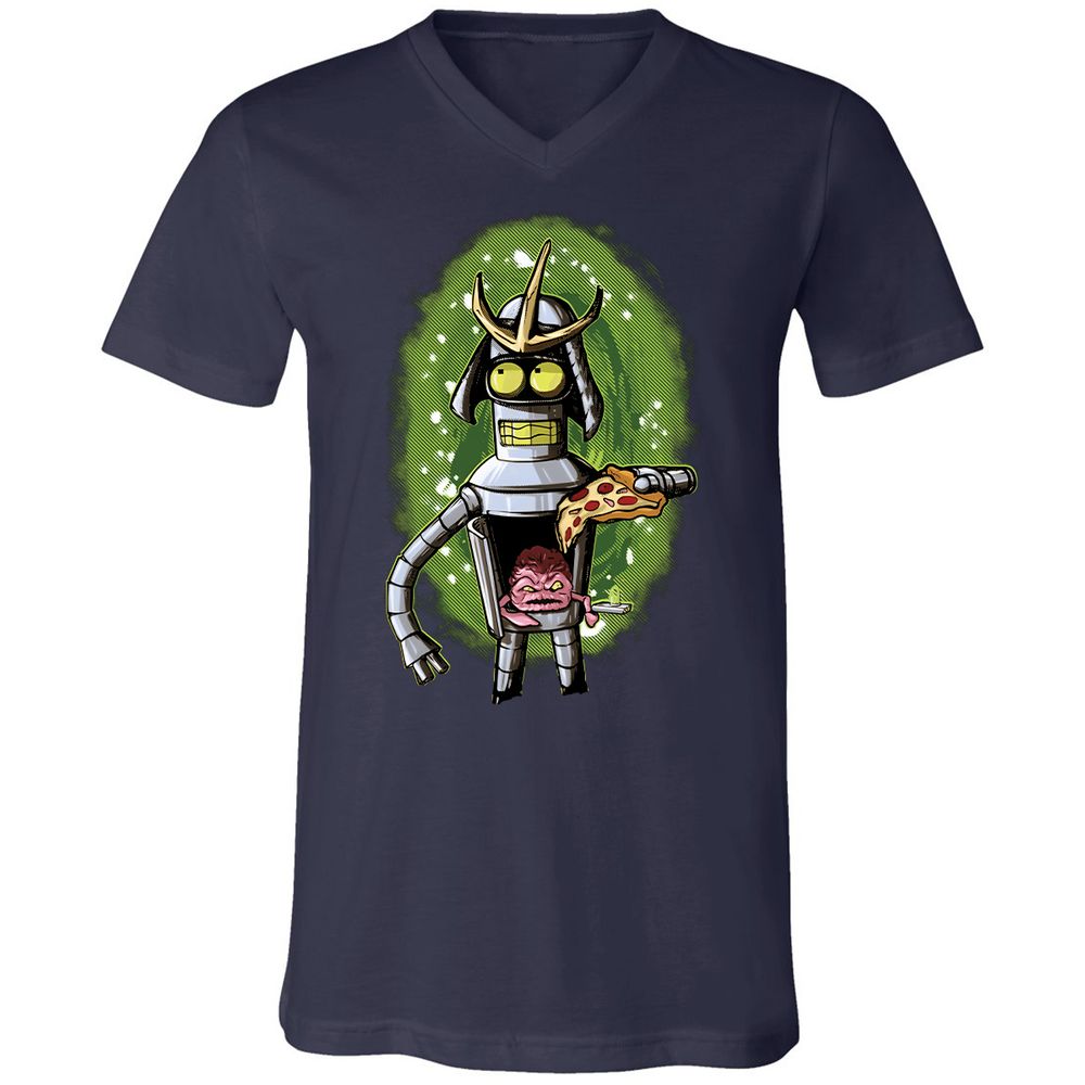 Unisex V-Neck T-Shirt - 22Q6MAA6 - Navy - 2
