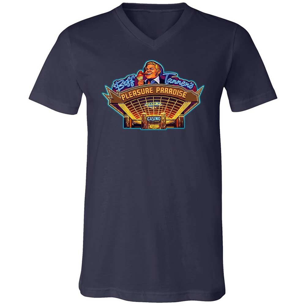 Unisex V-Neck T-Shirt - 4ABQP2TD - Navy - 2