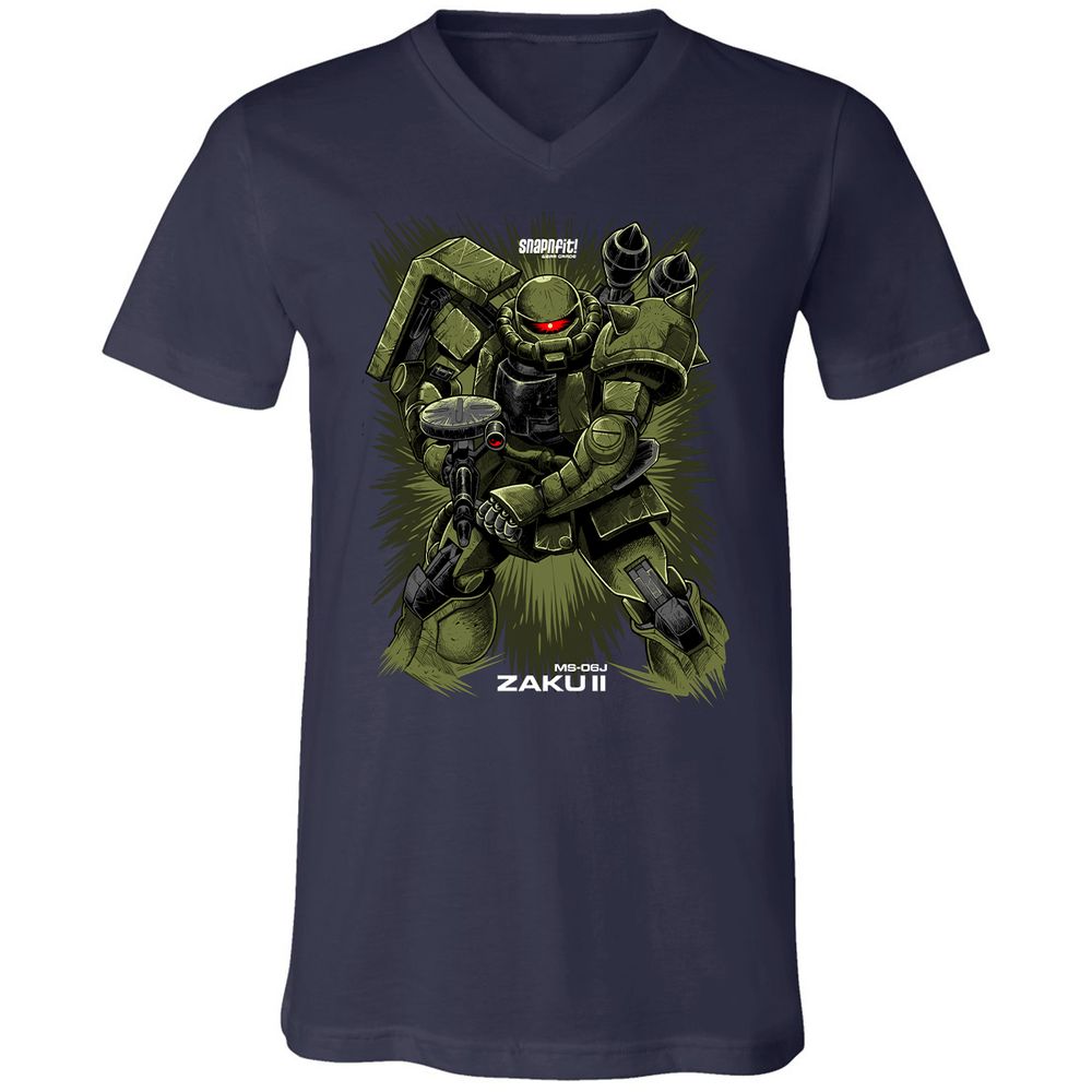 Unisex V-Neck T-Shirt - X85NZQ89 - Navy - 2