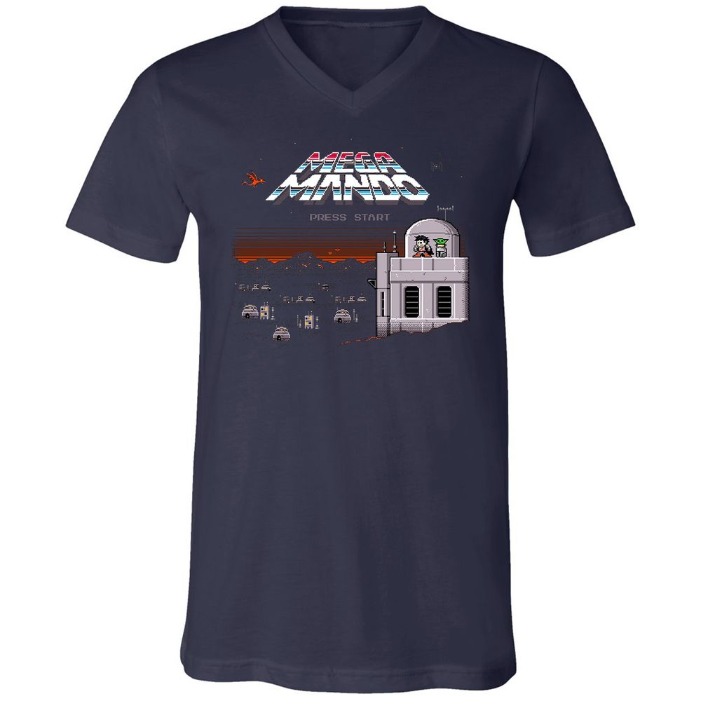 Unisex V-Neck T-Shirt - JPZV85MJ - Navy - 2