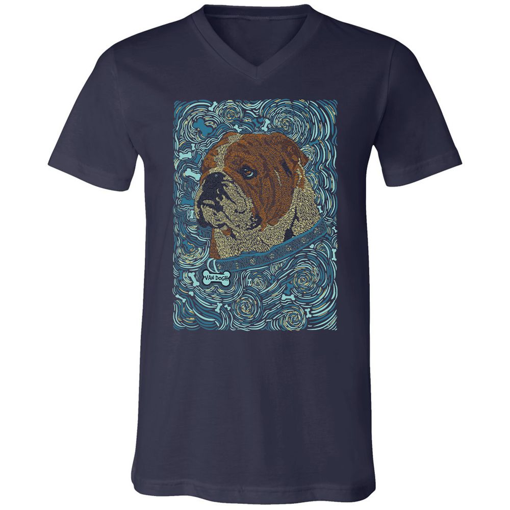 Unisex V-Neck T-Shirt - 3J139PBC - Navy - 2