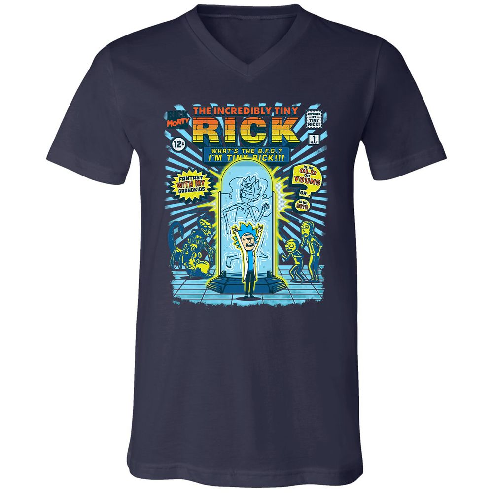 Unisex V-Neck T-Shirt - 9L8N3ESZ - Navy - 2