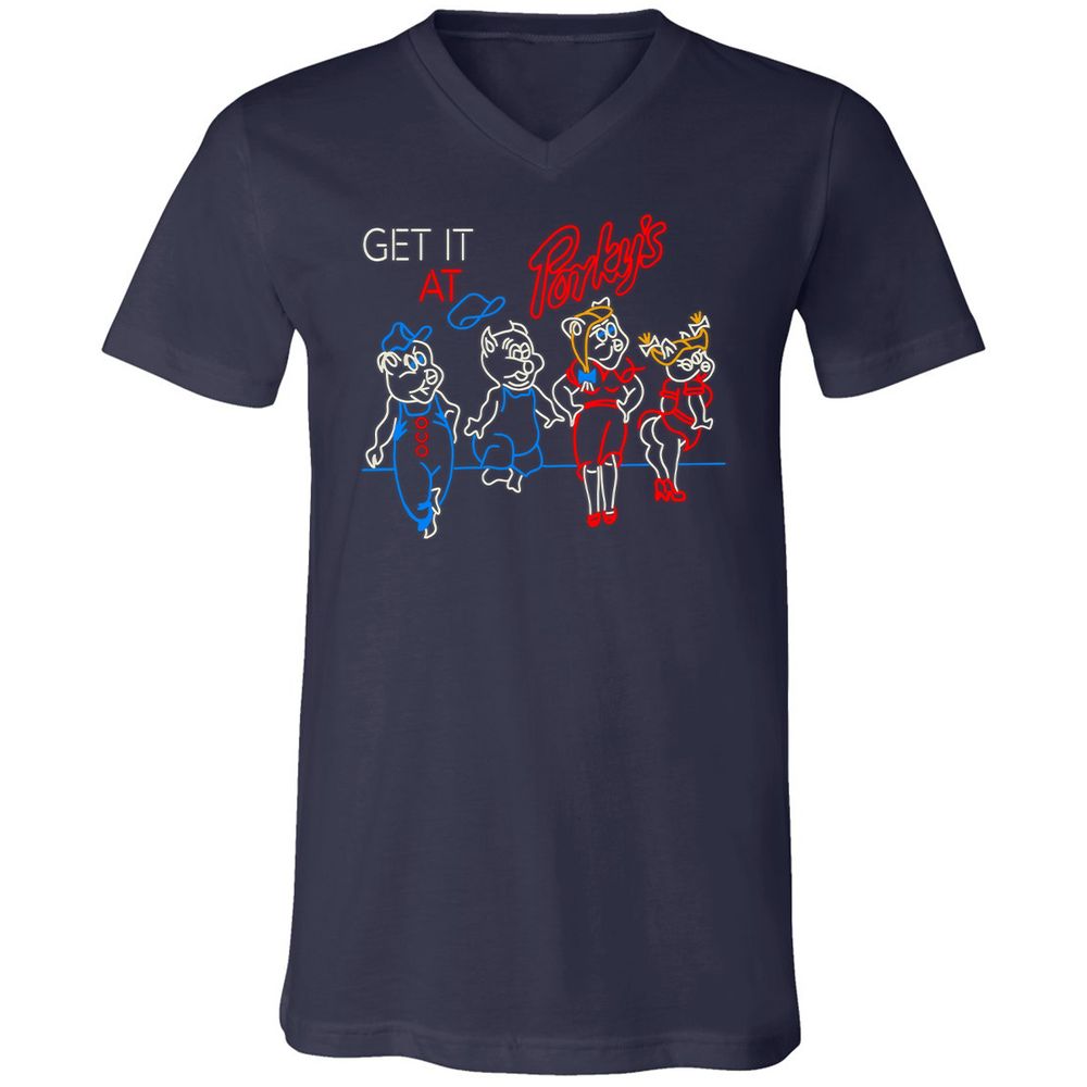 Unisex V-Neck T-Shirt - MADRW152 - Navy - 2