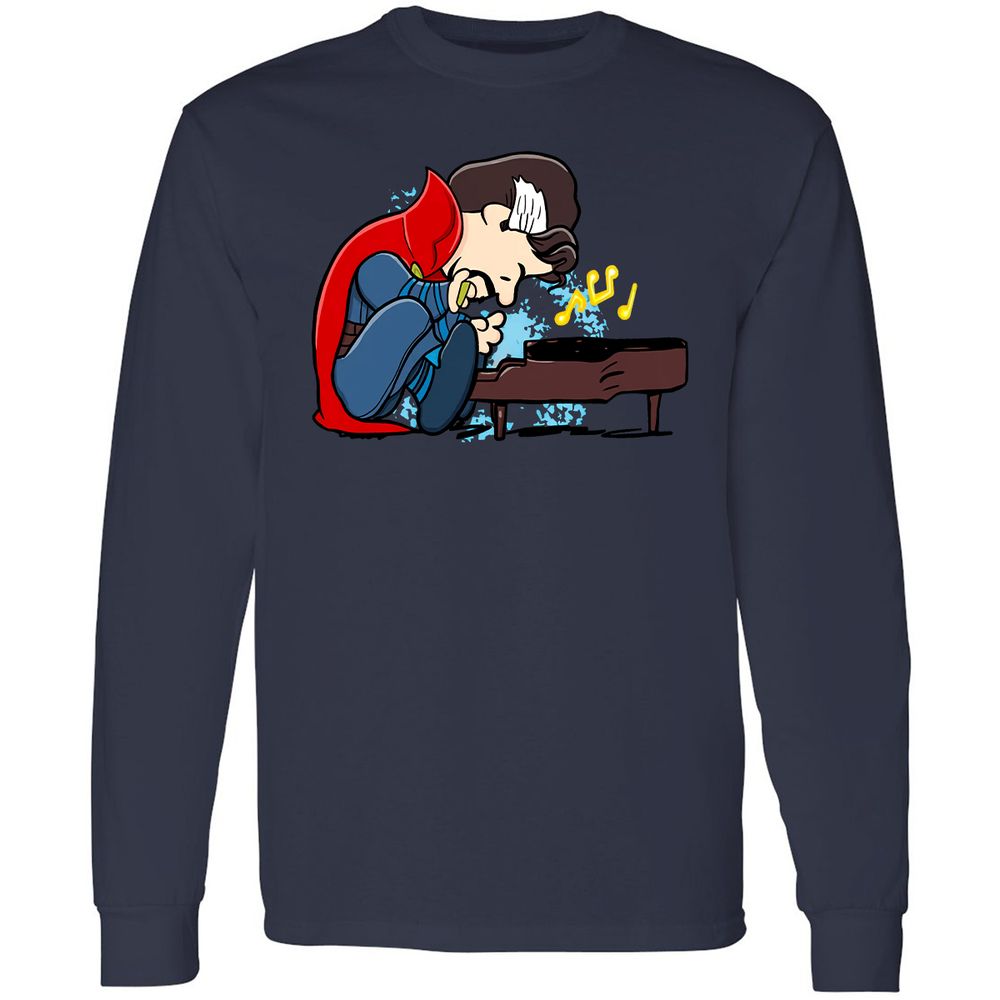 Long Sleeve T-Shirt - 5BGKLDXM - Navy - 2