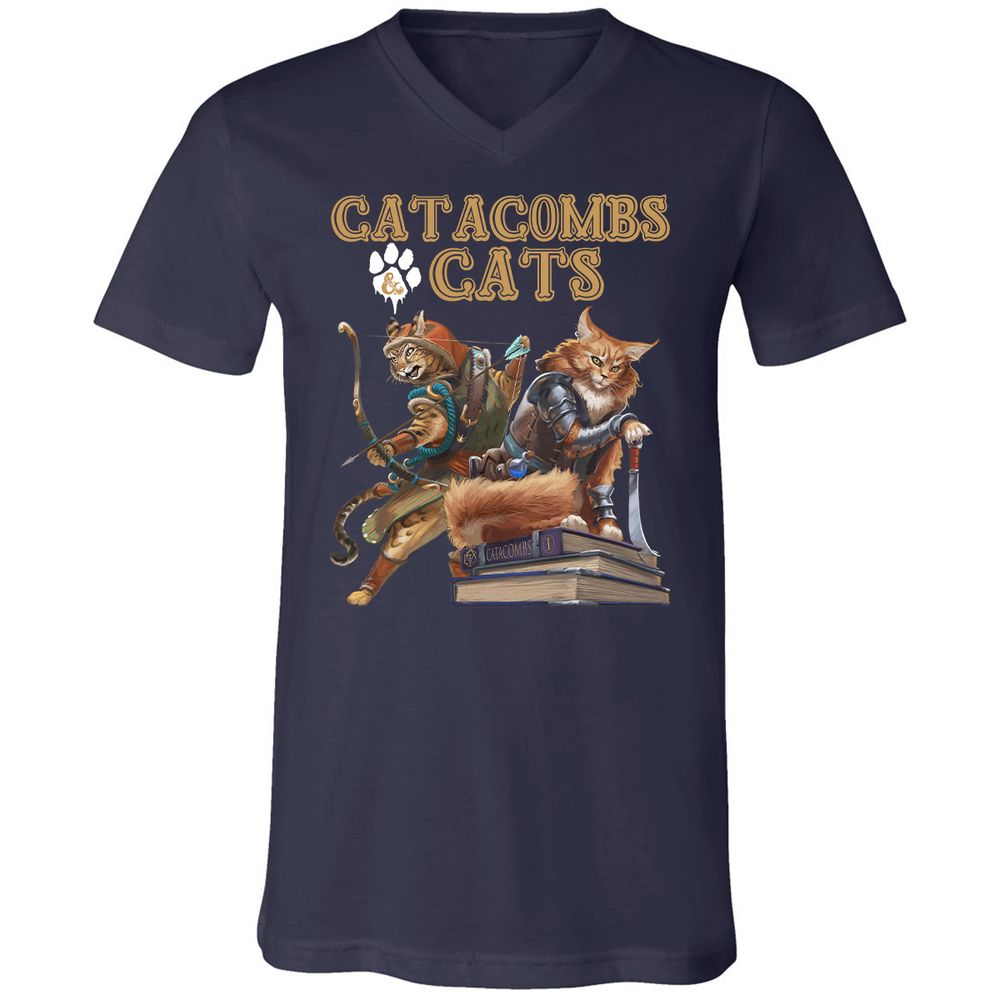 Unisex V-Neck T-Shirt - EU7U3G79 - Navy - 2
