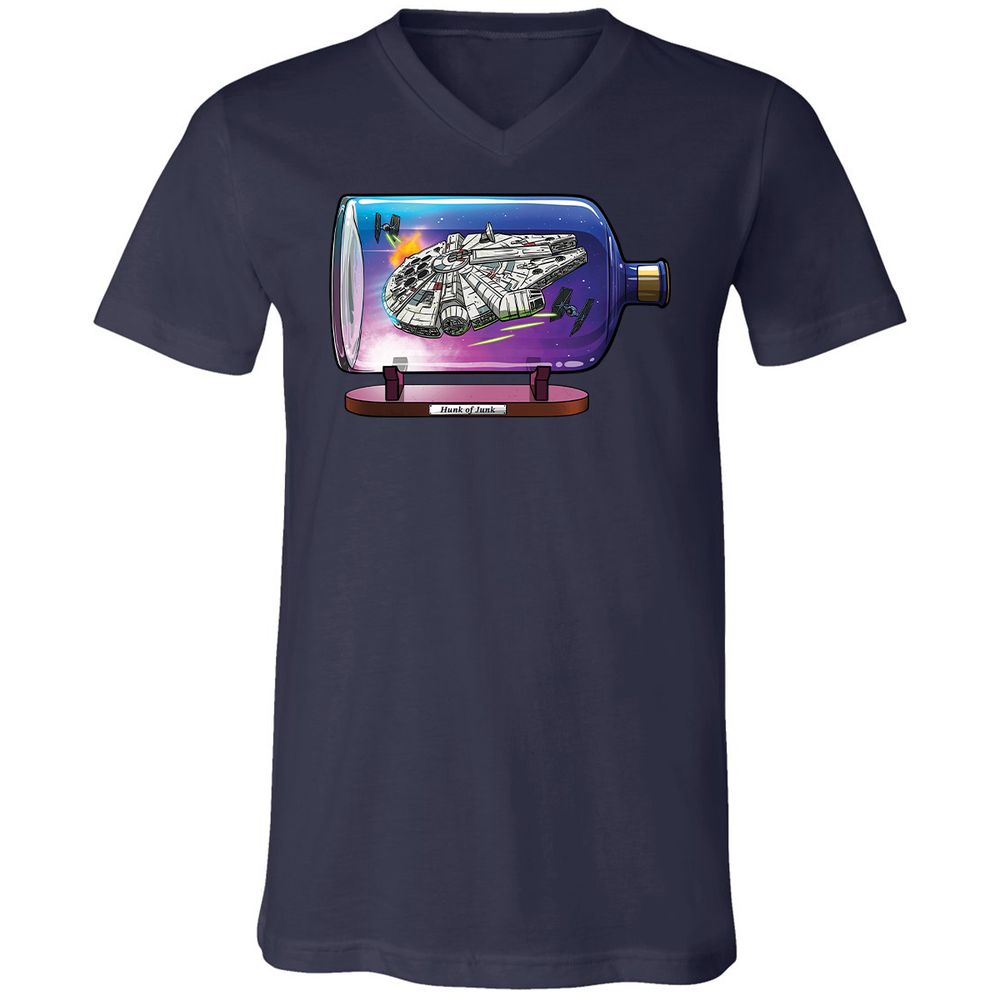 Unisex V-Neck T-Shirt - YPPB3RZW - Navy - 2