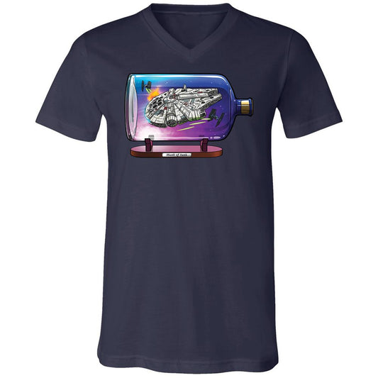 Unisex V-Neck T-Shirt - YPPB3RZW - Navy - 2