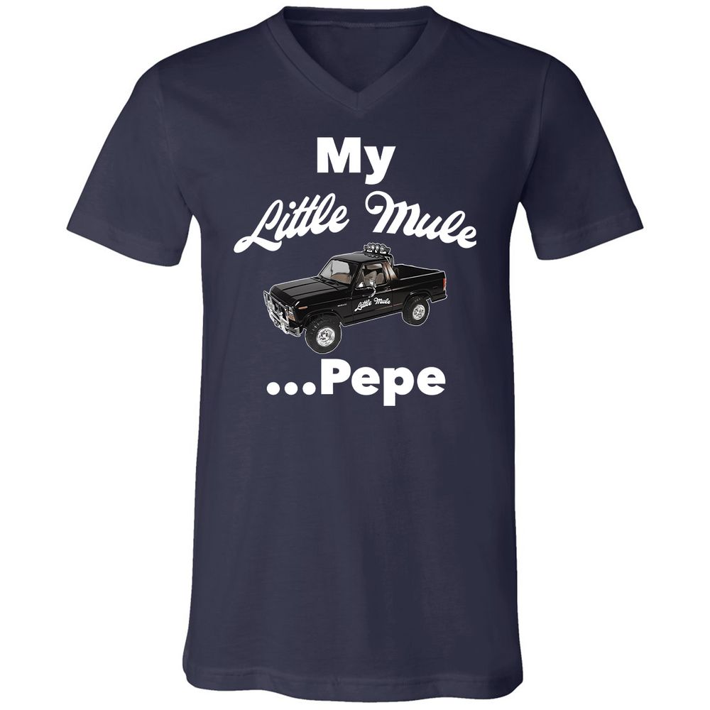 Unisex V-Neck T-Shirt - Q659RRPE - Navy - 2