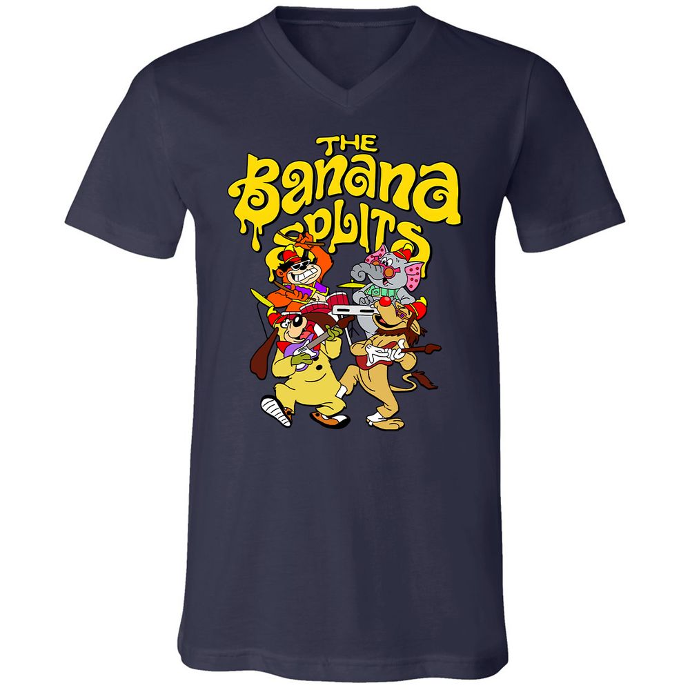 Unisex V-Neck T-Shirt - BZYHEZL2 - Navy - 2