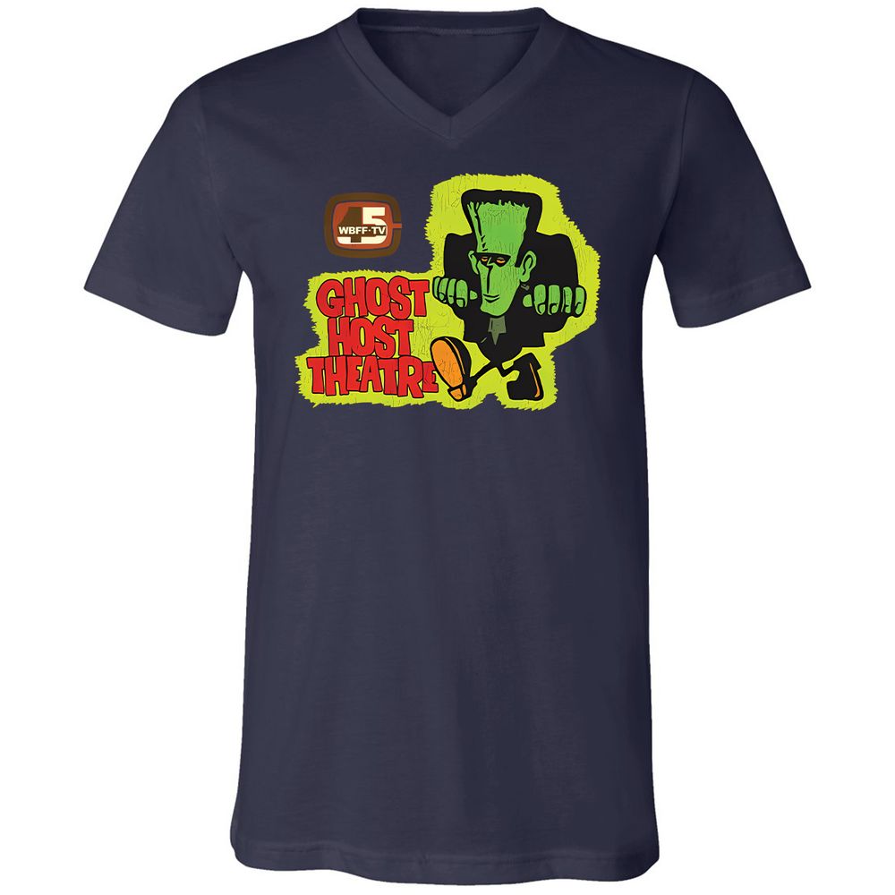 Unisex V-Neck T-Shirt - R1Z1YARD - Navy - 2