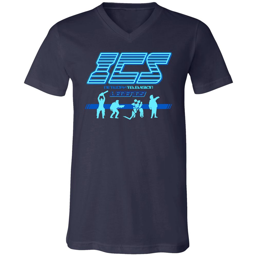 Unisex V-Neck T-Shirt - ZHTF1BC5 - Navy - 2