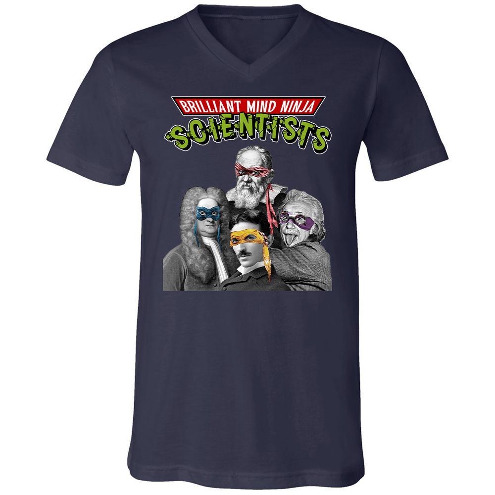 Unisex V-Neck T-Shirt - V48F1S6Y - Navy - 2