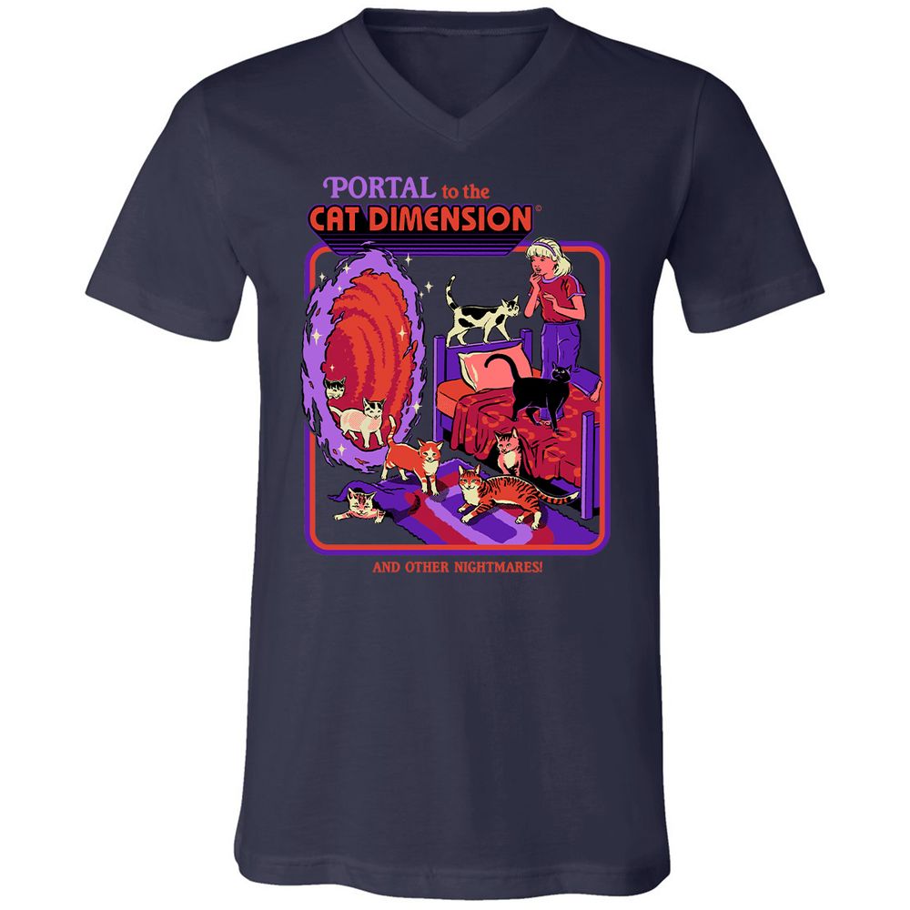 Unisex V-Neck T-Shirt - PDA35C6Y - Navy - 2