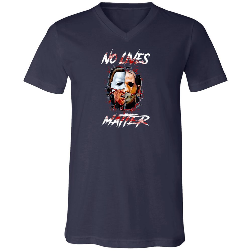 Unisex V-Neck T-Shirt - K1FEBXC3 - Navy - 2