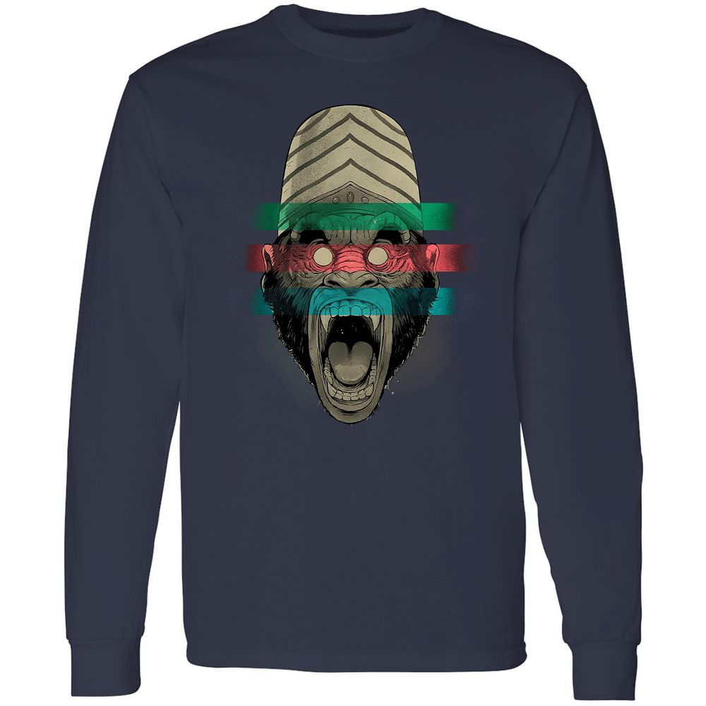 Long Sleeve T-Shirt - YMU5V3GW - Navy - 2