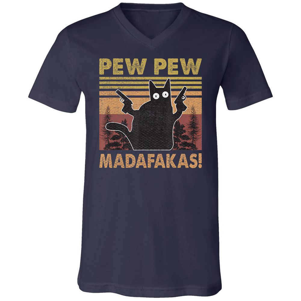 Unisex V-Neck T-Shirt - DM5L7SKW - Navy - 2