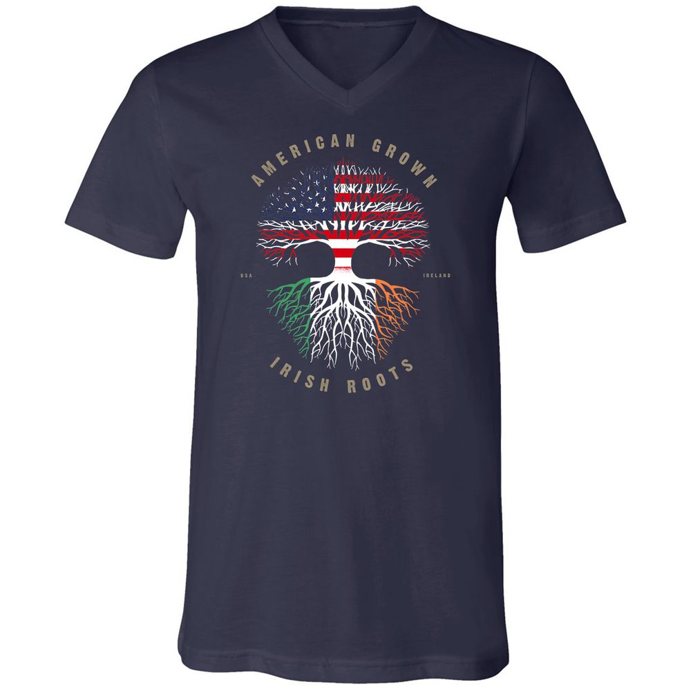 Unisex V-Neck T-Shirt - UKY3BYE8 - Navy - 2