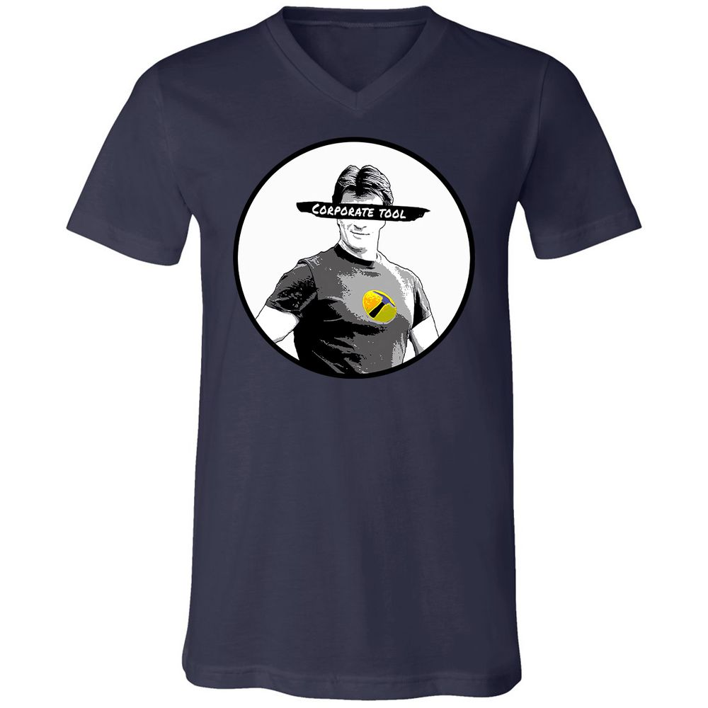 Unisex V-Neck T-Shirt - JAVDXXLA - Navy - 2