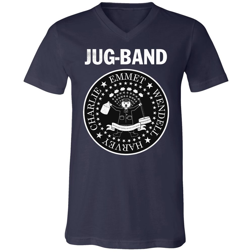 Unisex V-Neck T-Shirt - VHY3TU7U - Navy - 2