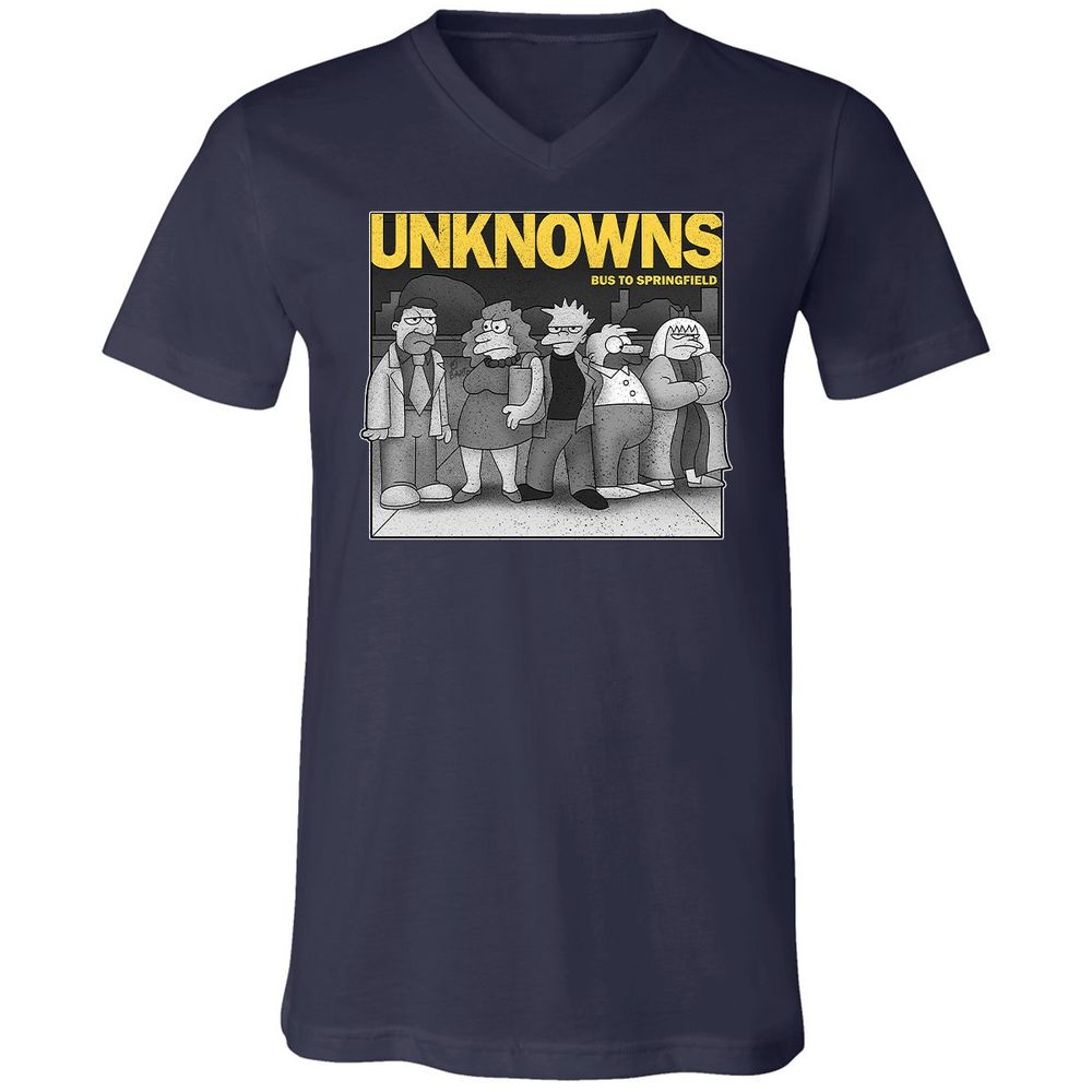 Unisex V-Neck T-Shirt - S8N6EULX - Navy - 2