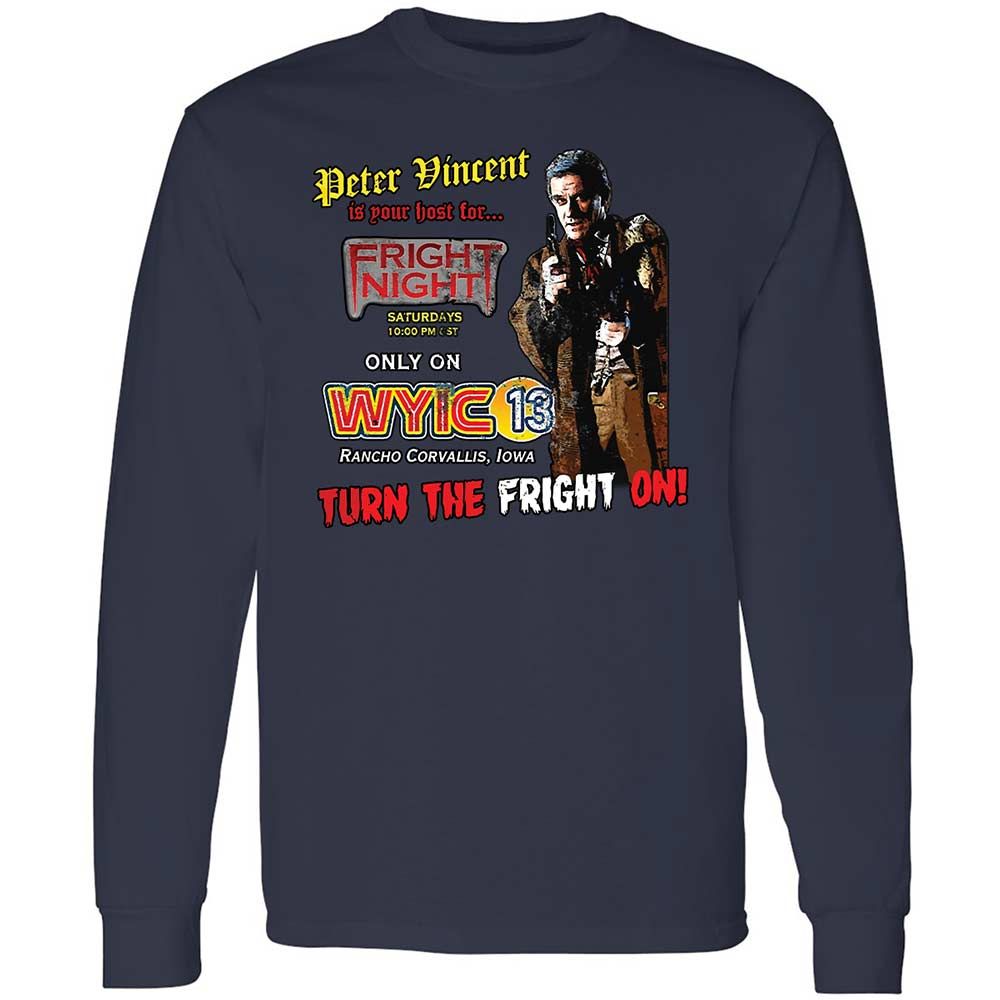 Peter Vincent Fright horror night cult - Navy - 2