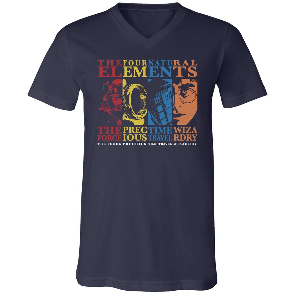 Unisex V-Neck T-Shirt - 197S5HRM - Navy - 2
