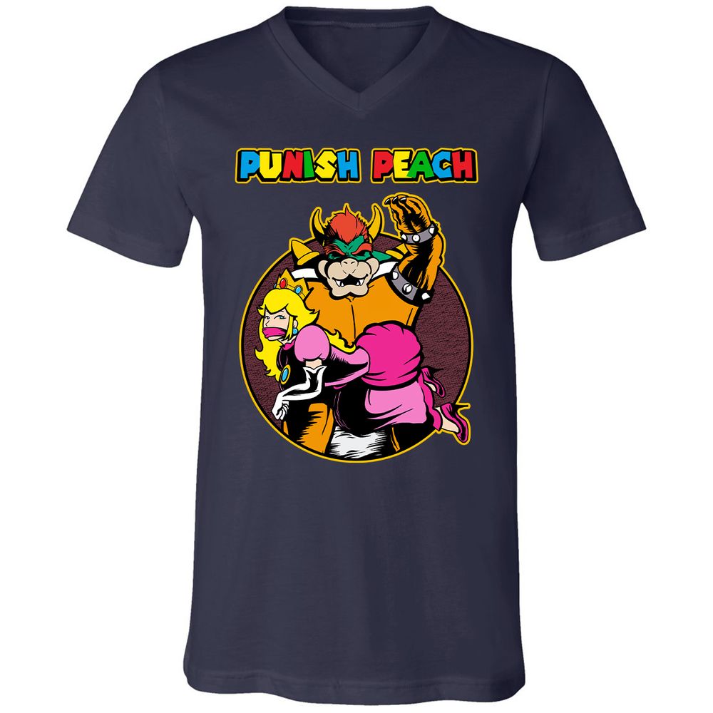 Unisex V-Neck T-Shirt - UPGXB19J - Navy - 2