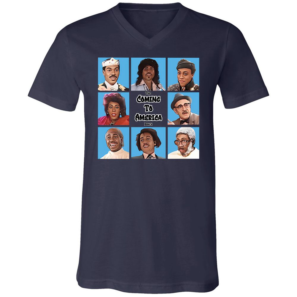 Unisex V-Neck T-Shirt - UFVL5Y5Q - Navy - 2