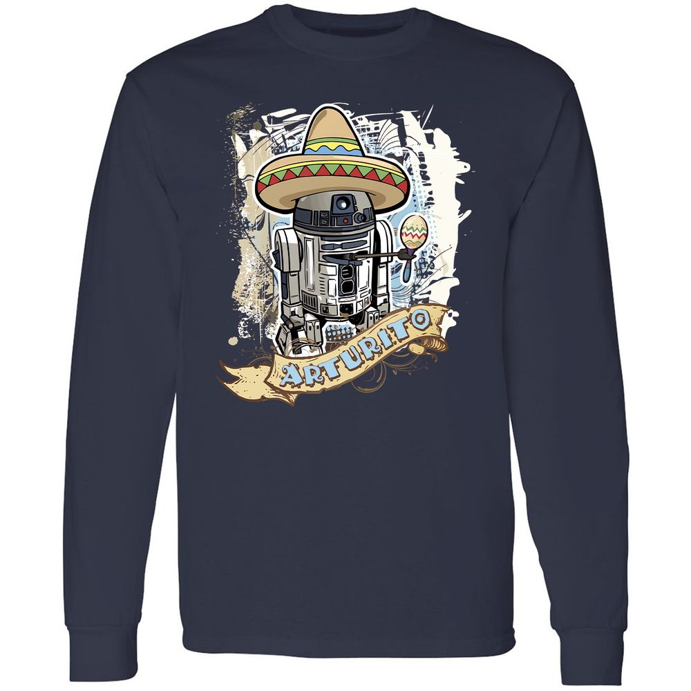 Long Sleeve T-Shirt - WHNPWQCC - Navy - 2